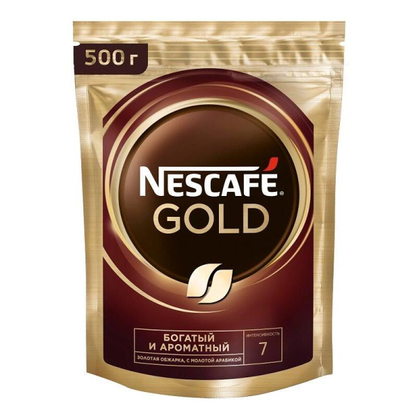 Кофе растворимый Nescafe GOLD 500 г (вакуумный пакет)