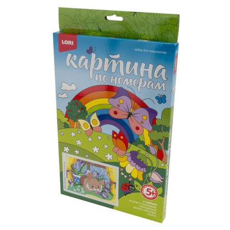 Картина по номерам Lori Пушистый зайка