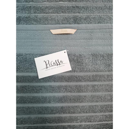 Полотенце махровое Страйп 70х130 см 500 г/кв.м серо-зеленое