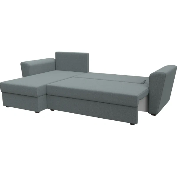 Диван-кровать угловой левый Комфорт Амстердам Лайт серый ткань