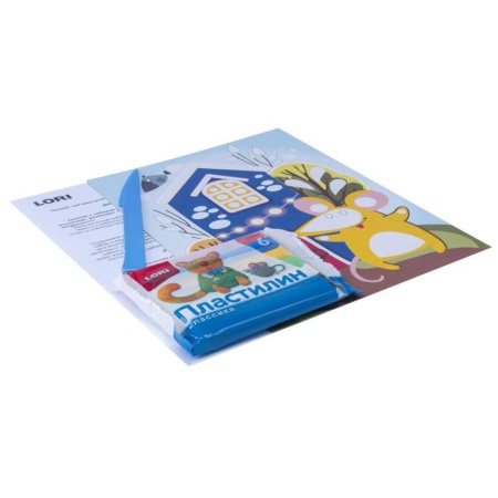 Набор для изготовления картины из пластилина  Lori Мышка у домика