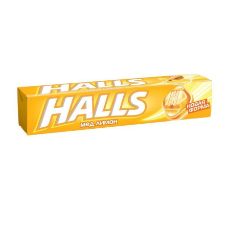Леденцы Halls мед и лимон (12 штук по 25 г)