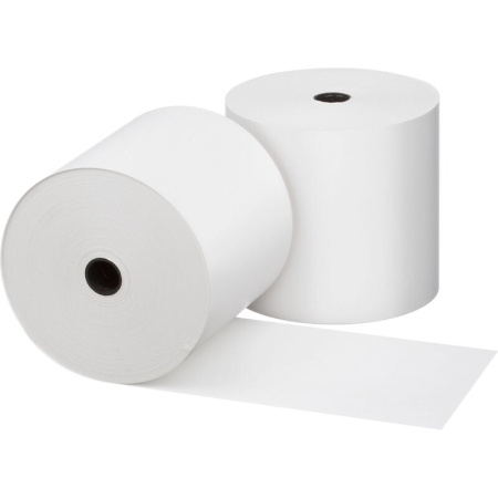 Чековая лента из термобумаги Эконом 80 мм намотка 80 м диаметр 73 мм  втулка 12 мм (6 штук в упаковке)