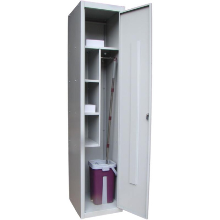 Шкаф хозяйственный МПИ-616 (светло-серый, 400х450х1850 мм)