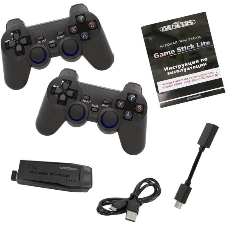Игровая приставка (консоль) Retro Genesis GameStick Lite 64 ГБ черная +  11500 игр (ConSkDn129)