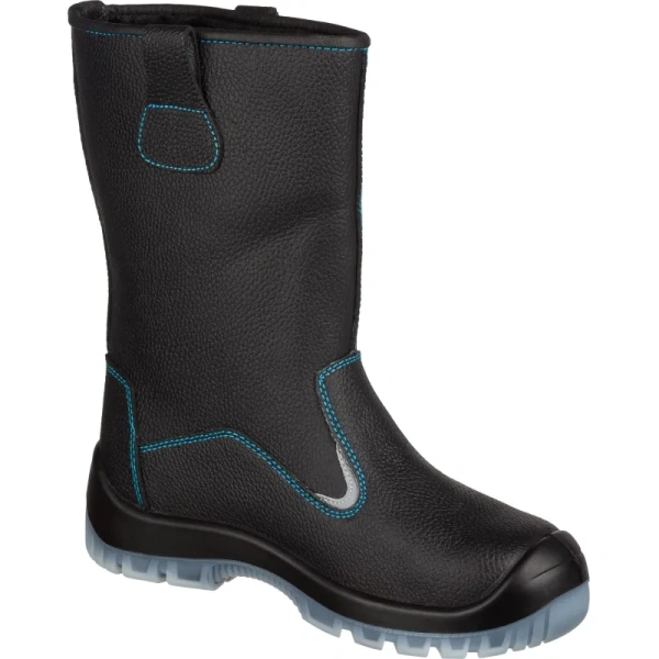 Сапоги рабочие зимние TOPFORT 5 МППИ ПУ-ТПУ из натуральной кожи с  металлическим подноском черные (размер 39)