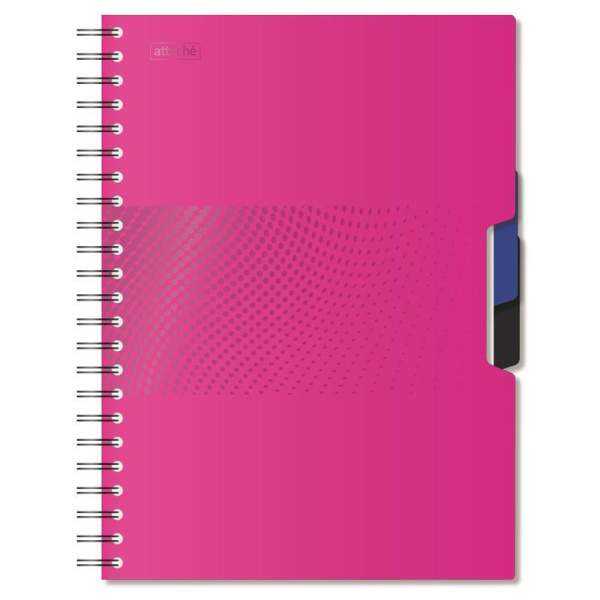 Бизнес-тетрадь Attache Digital A4 140 листов розовая в клетку на спирали (225x300 мм)