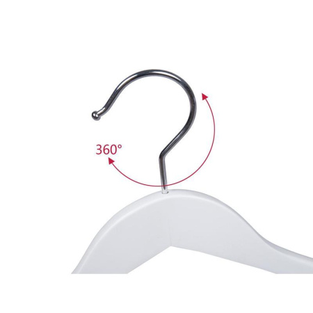 Вешалка-плечики анатомическая Attache деревянная белая (размер 48-50)