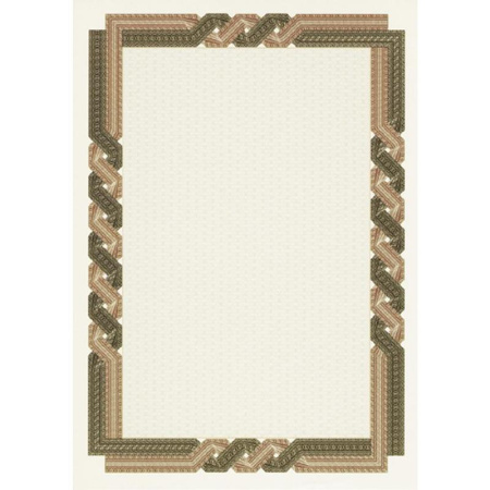 Сертификат-бумага Decadry DC-OSD4059 (A4,115г.,уп.25 л., коричневая рамка)