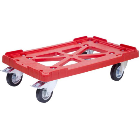 Тележка для ящиков из ПНД 600x400x175 мм красная