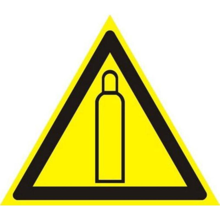 Знак безопасности Газовый баллон W19 (200х200 мм, пленка ПВХ)