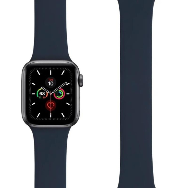 Ремешок Lyambda Atria для Apple Watch 42/44/45 мм темно-синий  силиконовый (DSJ-23-44-DB)