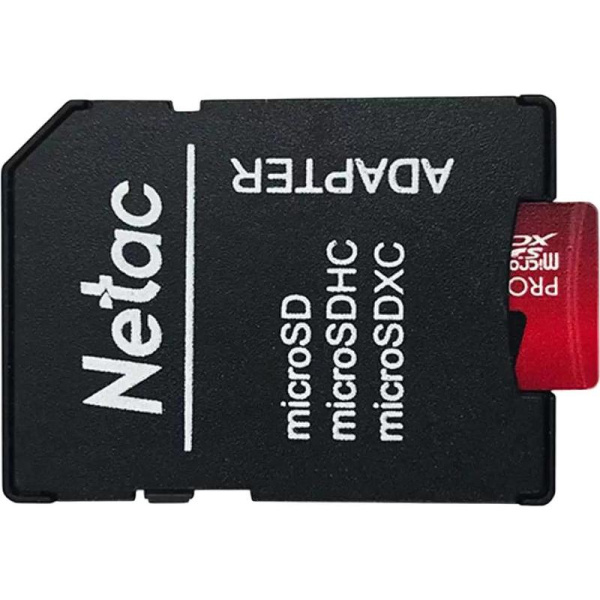 Карта памяти 64 ГБ microSDHC Netac P500 Extreme Pro UHS-I U3  (NT02P500PRO-064G-R)