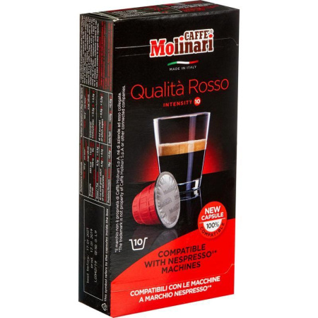 Капсулы для кофемашин Molinari Qualita Rosso (10 штук в упаковке)