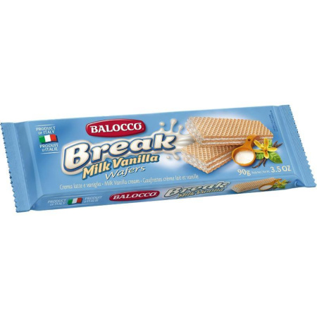 Вафли Balocco Break с молоком и ванилью 90 г