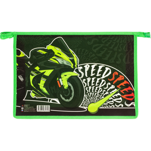 Папка для тетрадей А4 пластиковая ПМ-А4-29, GREEN BIKE 2024