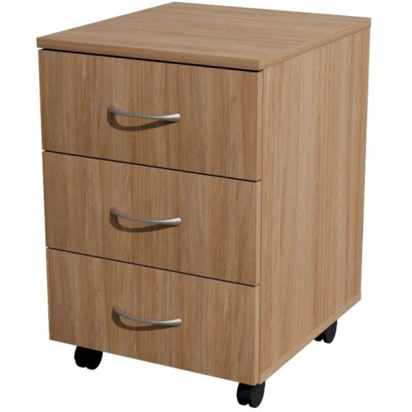 Тумба подкатная Комус Мебель Well (дуб урбан янтарный, 400х445х595 мм, 3  ящика)