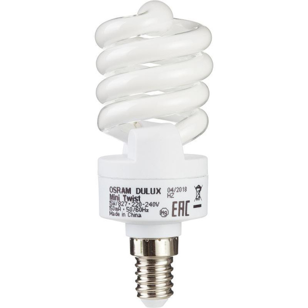 Лампа энергосберегающая Osram DST MTW 15W/827 220-240В E14 (4052899916180)
