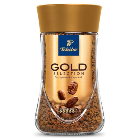Кофе растворимый Tchibo Gold Selection 190 г (стекло)
