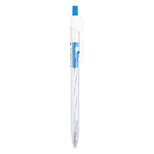 Ручка шариковая автоматическая Deli синяя (толщина линии 0.7 мм)