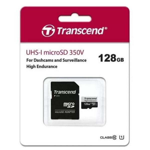 Карта памяти 128 ГБ microSDXC Transcend UHS-I U1 (TS128GUSD350V)
