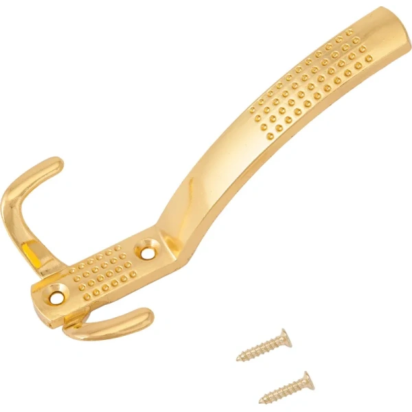 Вешалка настенная Стандарт 212 A GP золото (68х62х138 мм, 3 крючка)