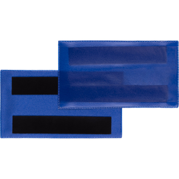 Карман для маркировки магнитный горизонтальный синий 113 x 53 мм (10  штук в упаковке)