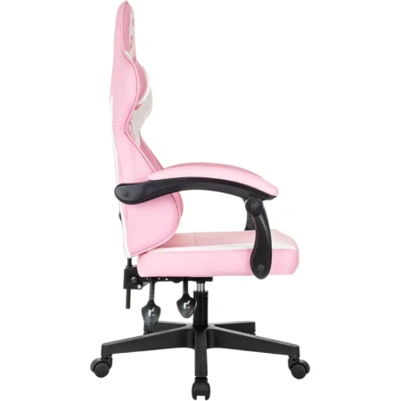 Кресло игровое Easy Game EG-907 розовое/белое (экокожа, пластик)