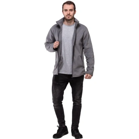 Толстовка флисовая мужская серая размер S (40-42)