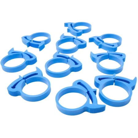 Хомут пластиковый Clip-Track 22-26 мм синий 10 штук