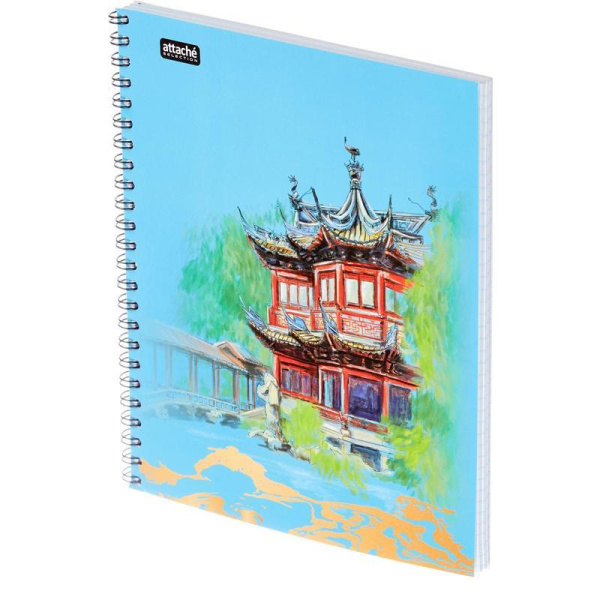 Бизнес-тетрадь Attache Selection Travel China А5 96 листов разноцветный в клетку на спирали (170х203 мм)