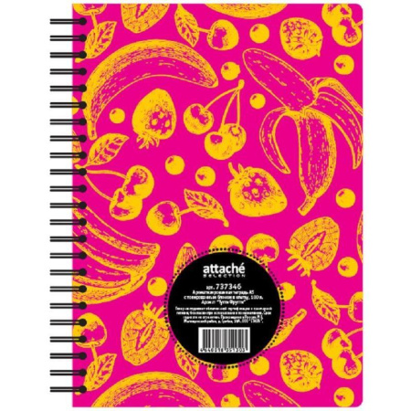 Бизнес-тетрадь креативная Attache Selection Ароматизированная А5 100 листов розовая в клетку на спирали (155x205 мм)