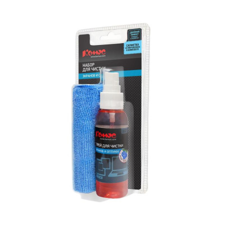 Набор для чистки оргтехники Комус (100 мл + салфетка из микрофибры)