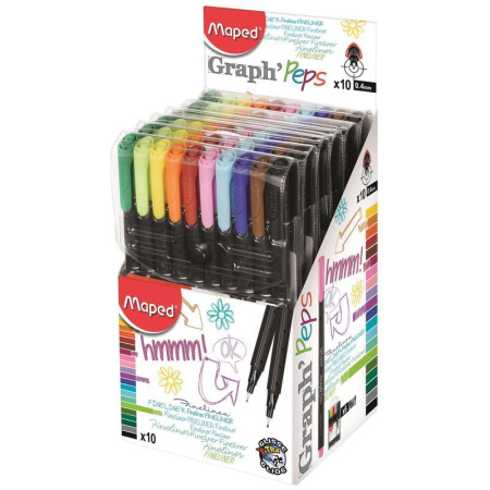 Линеры Maped 10 цветов (толщина линии 0.4 мм)