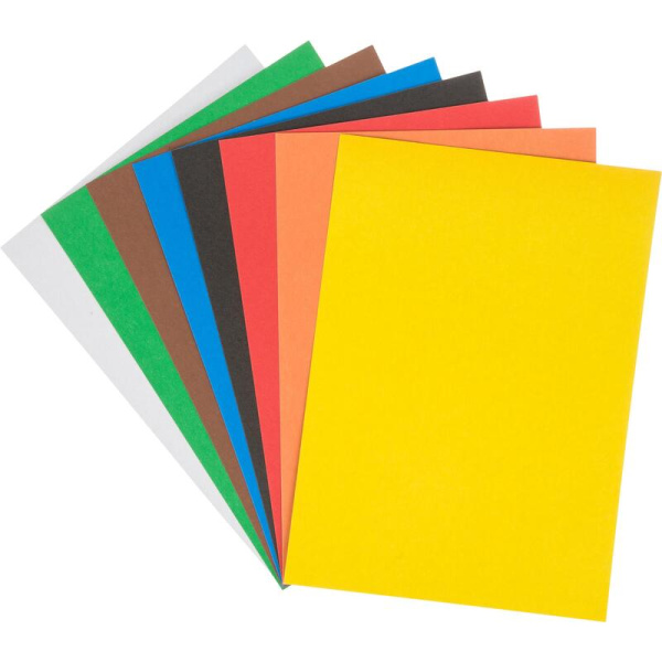 Картон цветной №1 School ColorPics (А4, 8 листов, 8 цветов,  немелованный)
