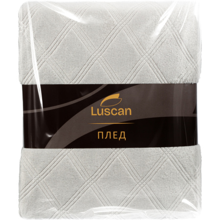 Плед Luscan микрофибра 200х220 см серый фактурный