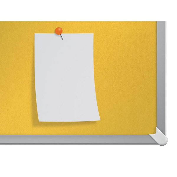 Доска текстильная 69x122 см Nobo Impression Pro цвет покрытия желтый  алюминиевая рамка