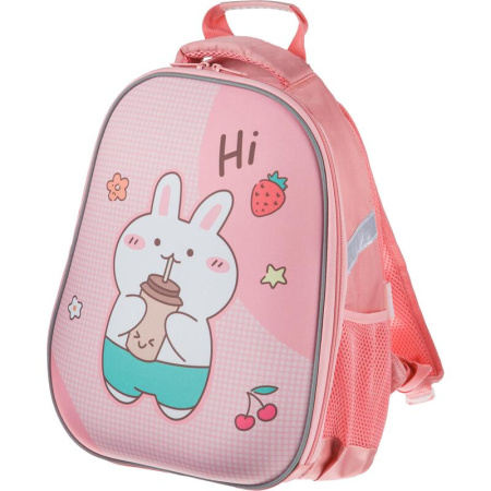 Ранец №1 School Easy Bunny анатомический розовый с одним отделением