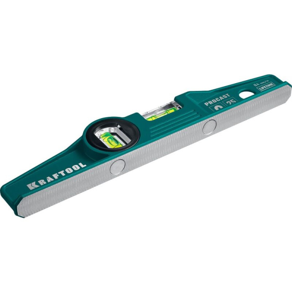 Уровень пузырьковый Kraftool Procast 2 глазка 250 мм магнитный  фрезерованный (34717-025)