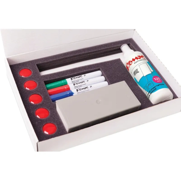 Набор принадлежностей Комус для магнитно-маркерной доски (5 предметов в  наборе)