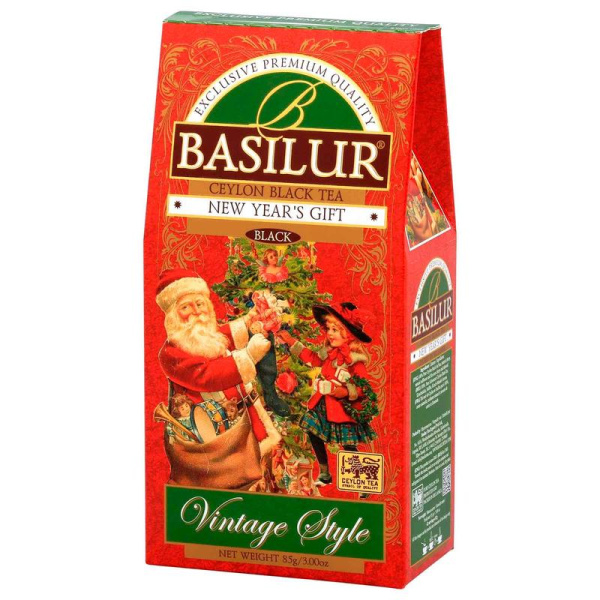 Чай подарочный Basilur Винтаж Новогодний подарок листовой черный 85 г