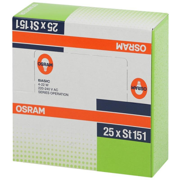 Стартер для люминесцентных ламп Osram ST151 (25 штук в упаковке)