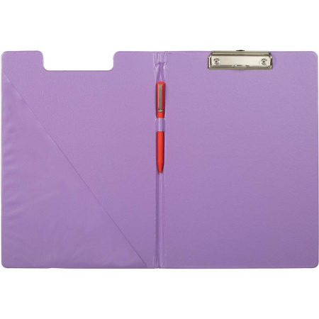 Папка-планшет с зажимом Attache Bright colours A4 сиреневая с выдвижным подвесом