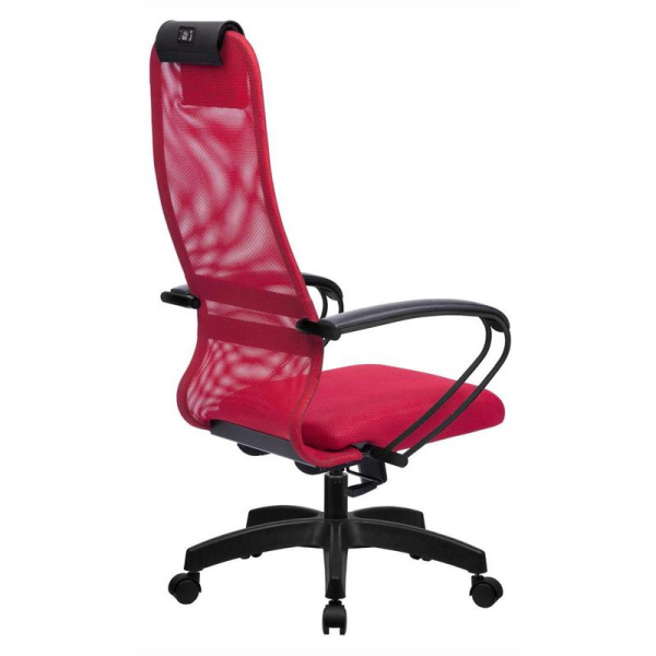 Кресло для руководителя Metta B-8 красное (сетка/ткань, пластик)