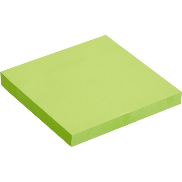 Стикеры Attache Economy 76x76 мм неоновый зеленый (1 блок, 100 листов)