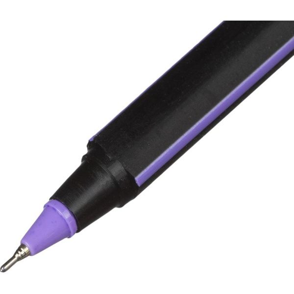 Уценка. Ручка шариковая Attache Meridian синяя корпус soft touch  (черно-фиолетовый корпус, толщина линии 0.35 мм)