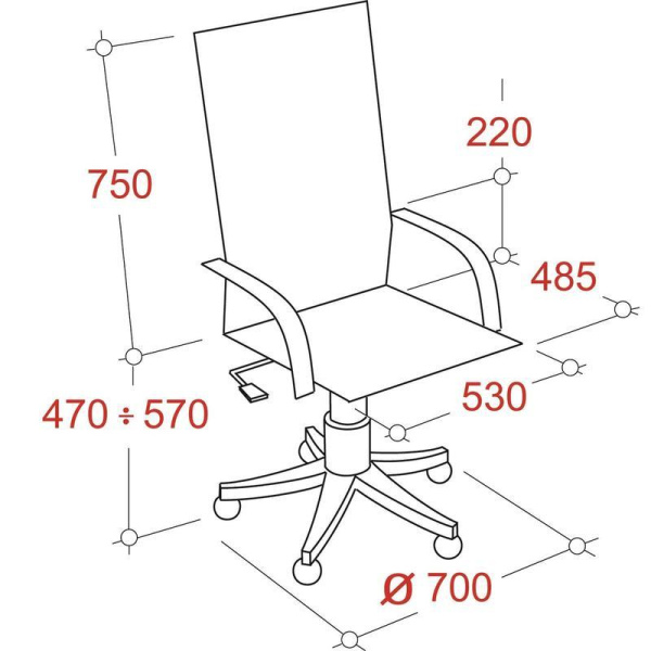 Кресло для руководителя Easy Chair 655/SL/BL TTW черное (искусственная  кожа/сетка/ткань, металл)