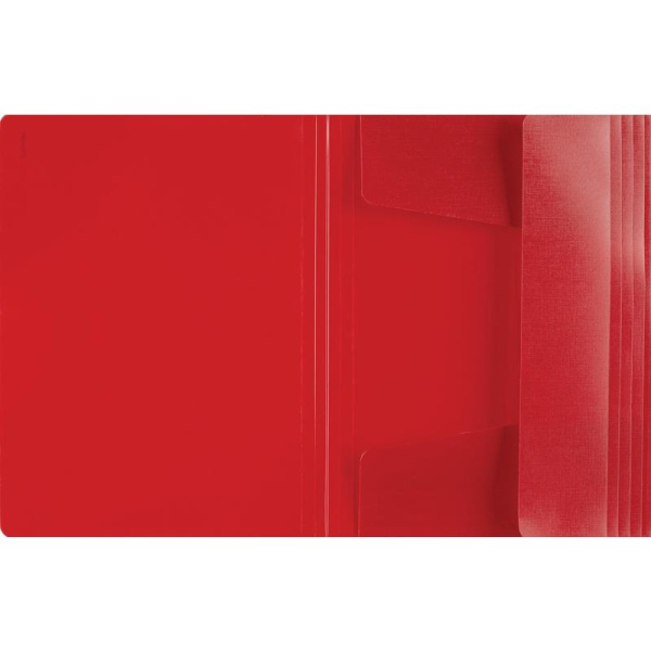 Папка на резинках Комус Шелк А4 15 мм пластиковая до 200 листов красная (толщина обложки 0.5 мм)