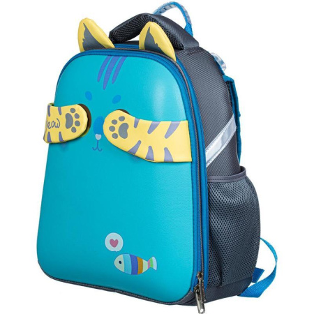 Ранец ортопедический №1 School Котик с рыбкой