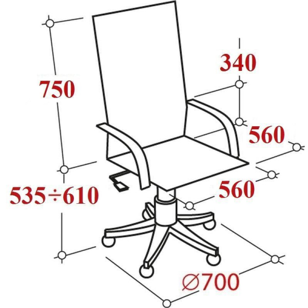 Кресло для руководителя Easy Chair 585 TR черное (рециклированная кожа/хромированный металл)